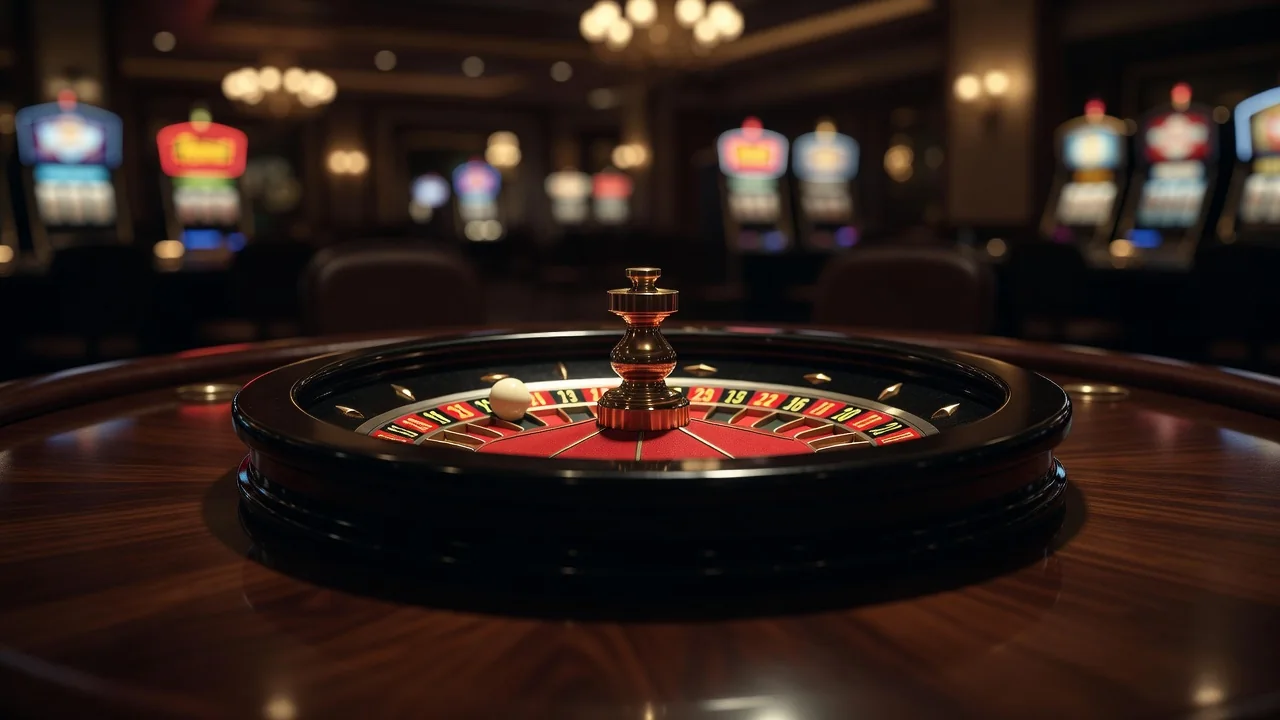 Roulette in primo piano con pallina bianca ferma sul numero